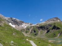 Österreich - Panorama von der Kehre Pasterzenalpe mit Naßfeldspeicher / Großglockner Hochalpenstraße